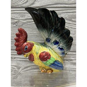 Vintage Chicken Vase Figurine 5.25” MCM Midcentury Japan Farmhouse Decor READ